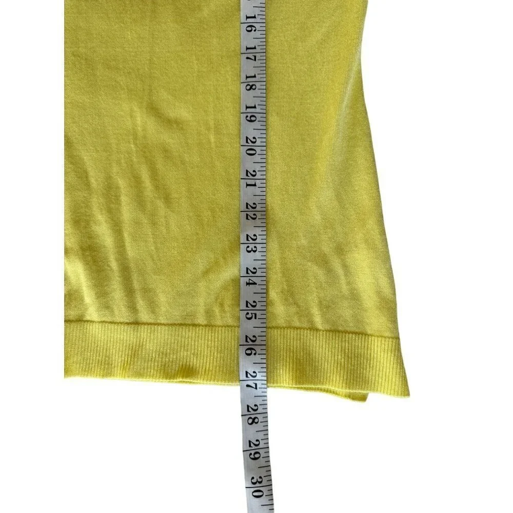 525 America Pullover Sweater Women's Size XXL Yellow 3/4 Sleeve V-Neck